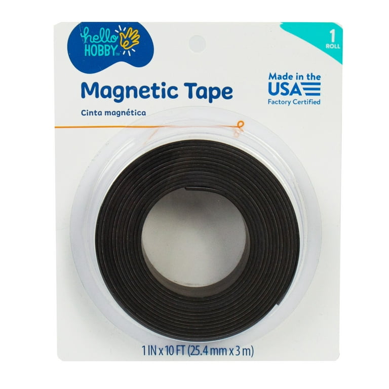 Hello Hobby 1-inch Magnet Tape, 1 Roll, 10 ft.