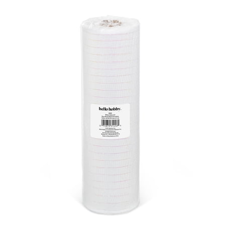 Hello Hobby White Deco Mesh for Crafts, Ribbons and Decorations, 10 in x 10 yd