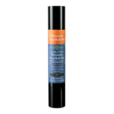 Hello Hobby 12" x 12' Black Permanent Craft Vinyl Bulk Roll