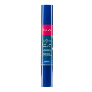 Hello Hobby 12" x 2' Royal Blue Iron-On Craft Vinyl Roll