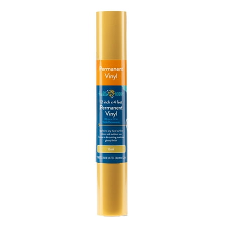 Hello Hobby 12" x 4' Gold Permanent Craft Vinyl Roll