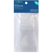 Hello Hobby 2 x 3 Reclosable Plastic Bags 100-Pack   Small Clear Zip Bags for Jewelry Making & Craft Storage