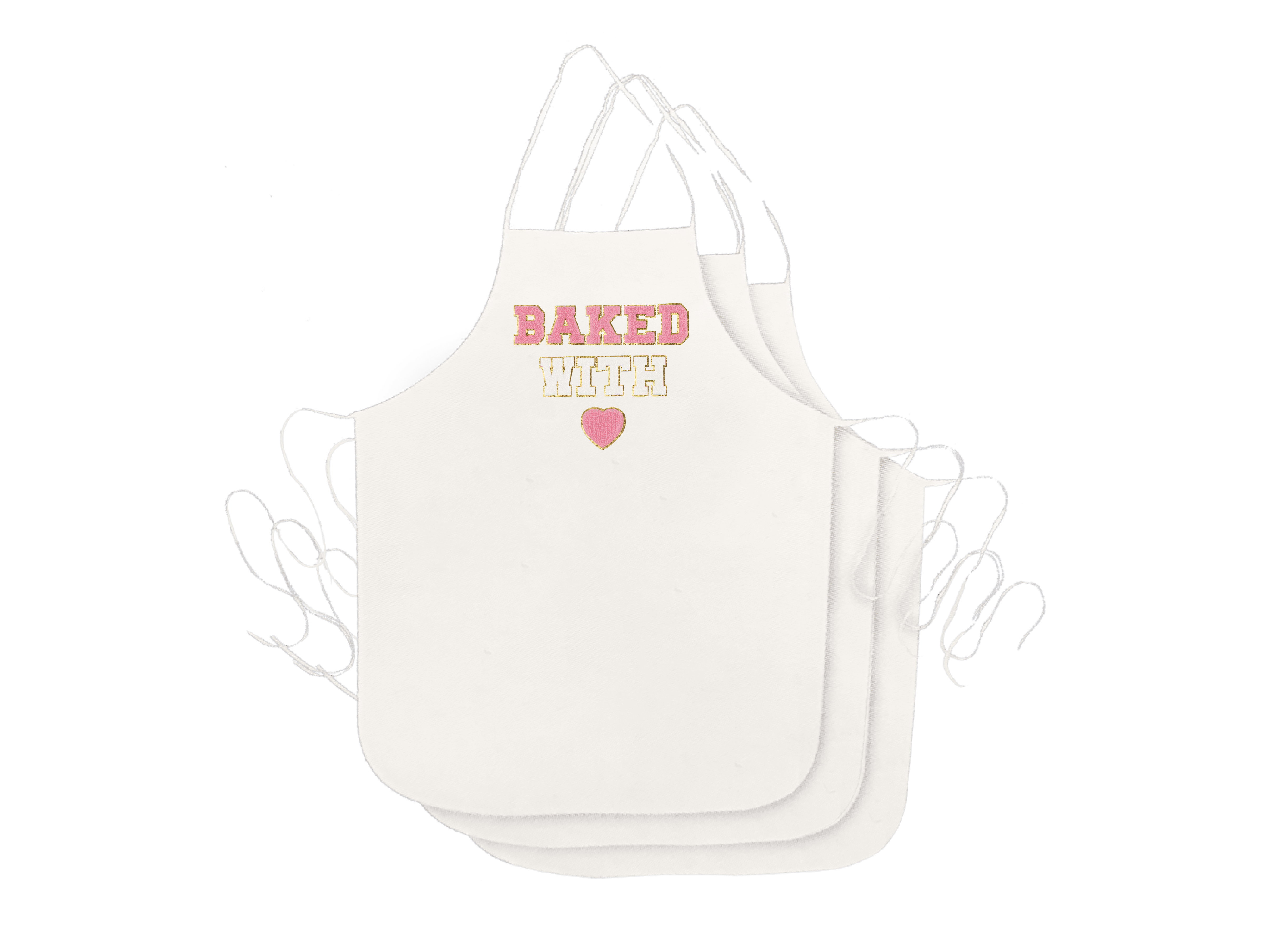 Hello Hobby 3 PK White Canvas Aprons