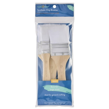 Hello Hobby 3 Piece White Chip Brush Set