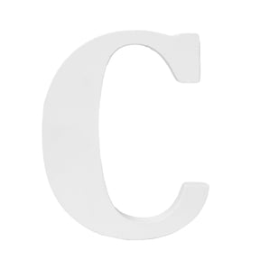 Hello Hobby 3" White Wood Letter "C"