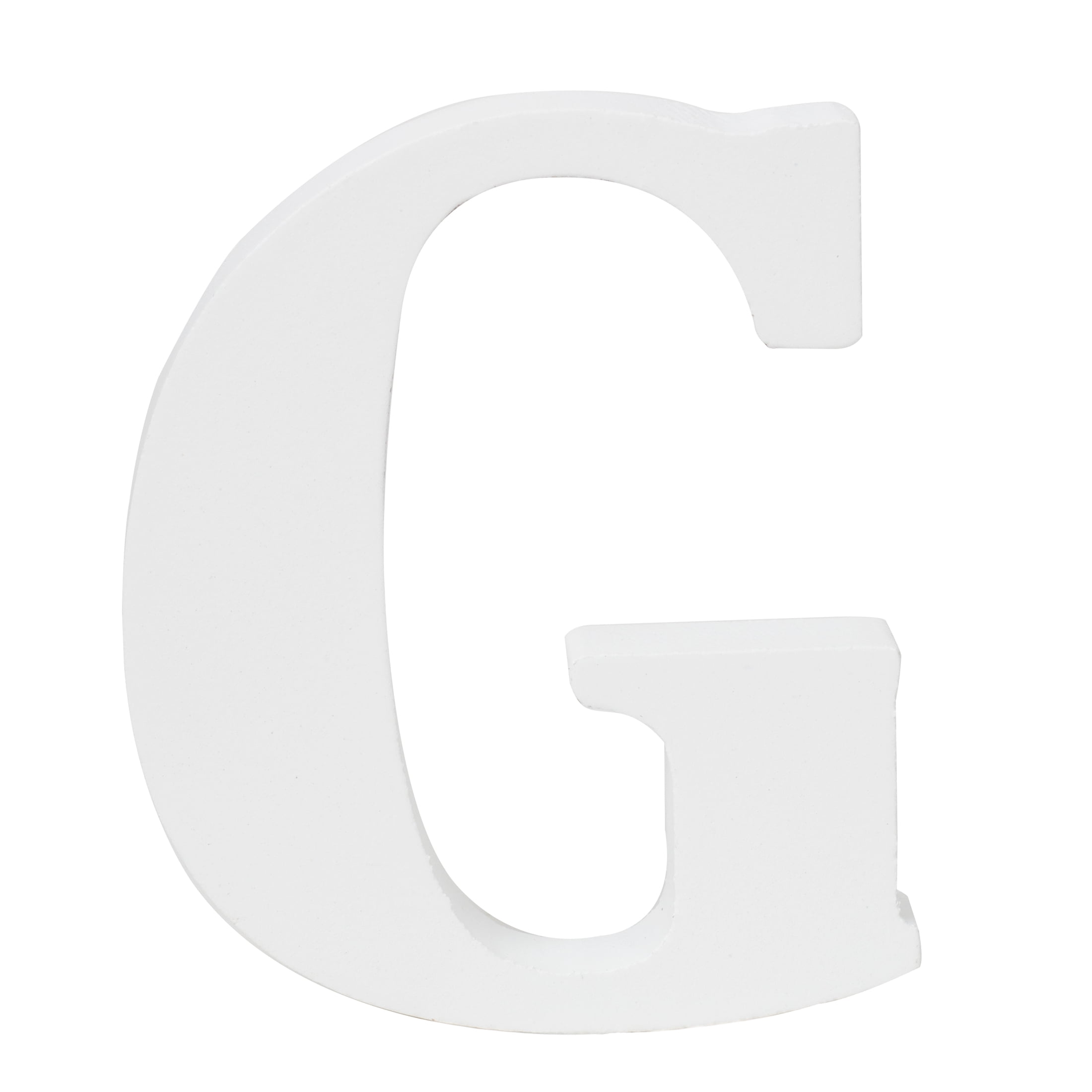 Hello Hobby White Wood Letter G, 3.78 in x 2.5 in x 0.35 in