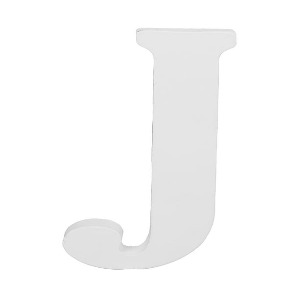 Hello Hobby 3" White Wood Letter J