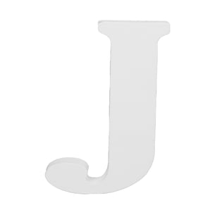 Hello Hobby 3" White Wood Letter J