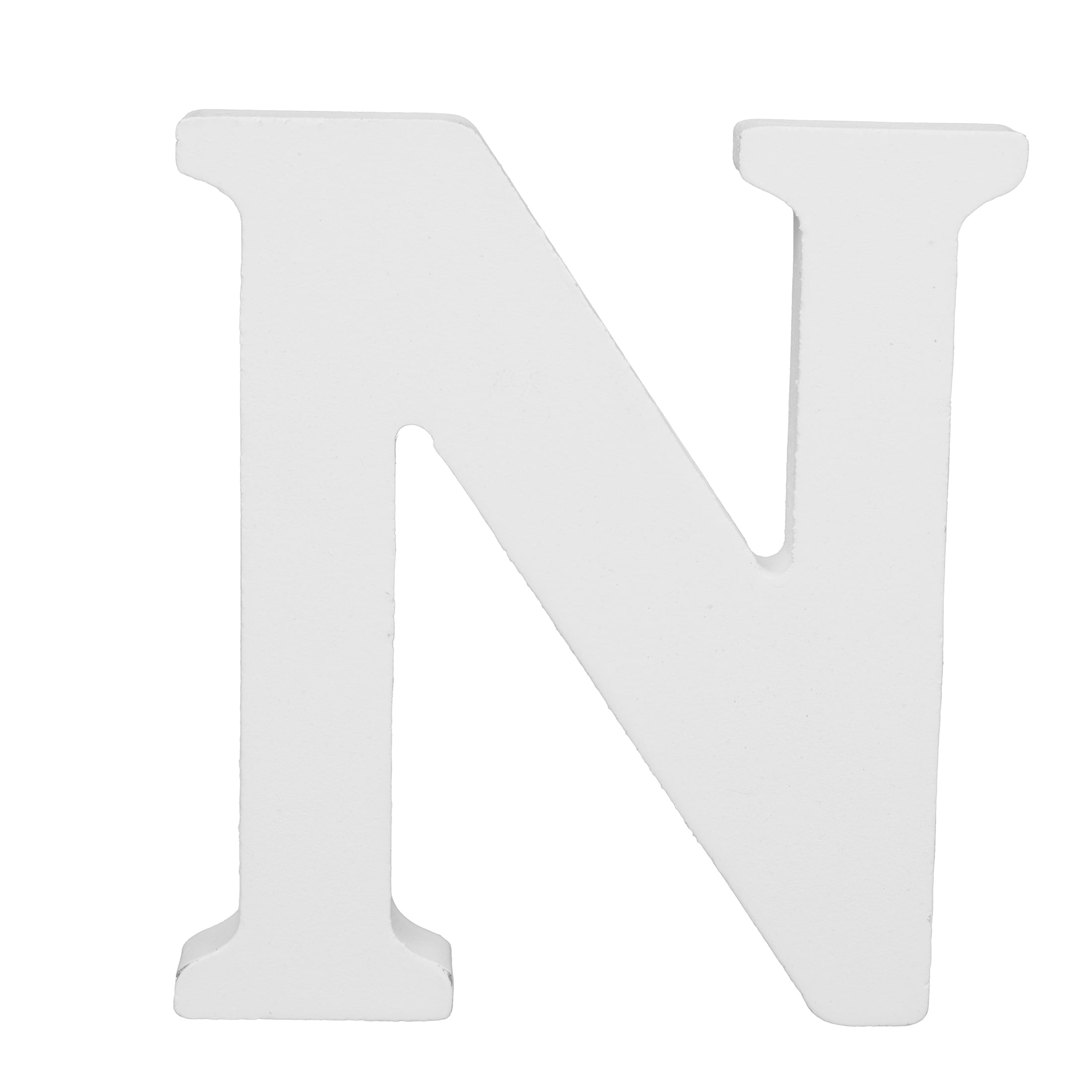 Hello Hobby White Wood Letter N, 3.78 in