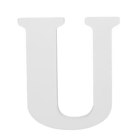 Hello Hobby 3" White Wood Letter U