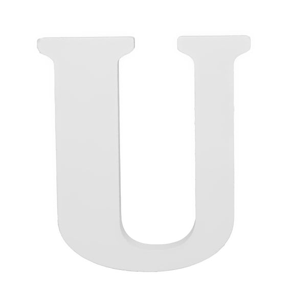 Hello Hobby 3" White Wood Letter U