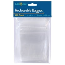 Hello Hobby - 3"x 4" Re-closable Plastic Bags for Jewelry and Craft Storage - 100 Bags - USHH2232