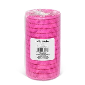 Hello Hobby Deco Mesh for Crafts, Ribbons and Decorations, Hot Pink, 5.5 in x 10 yd