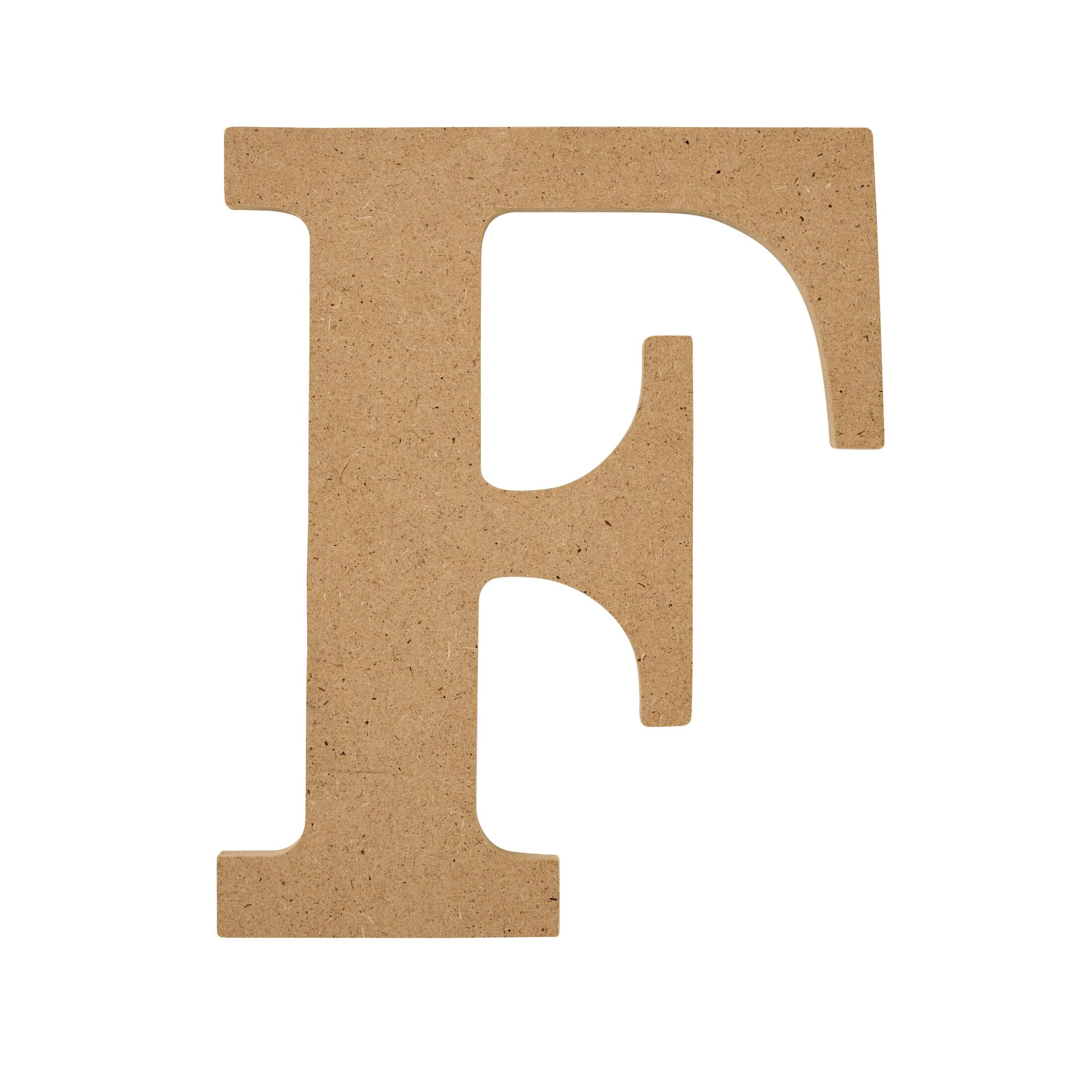 Plaid Unfinished Wood MDF 5" Letter for DIY Arts and Crafts, F