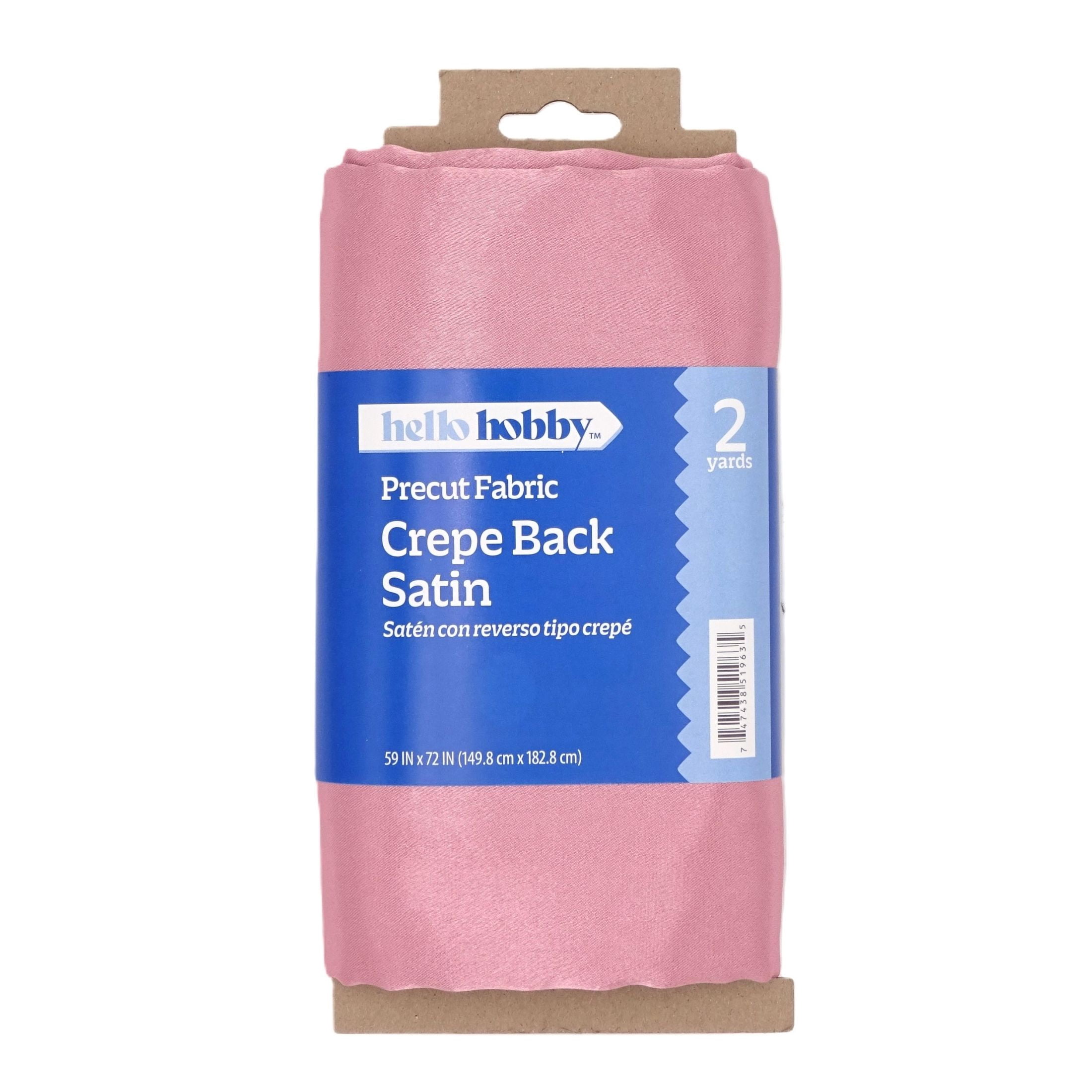 Hello Hobby 59” x 72” 100% Polyester Crepe Back Satin 2 Yard Precut Fabric, Mauve, 59" Wide for Sewing & Crafting