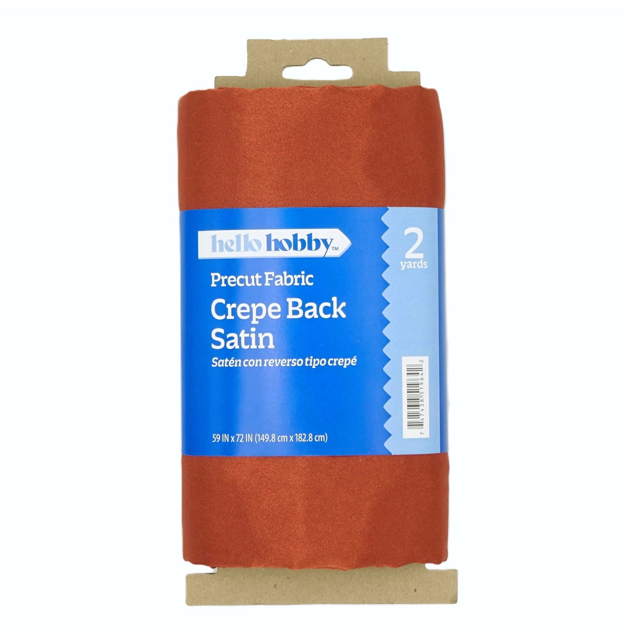 Hello Hobby 59” x 72” 100% Polyester Crepe Back Satin 2 Yard Precut Fabric, Spice, 59" Wide for Sewing & Crafting