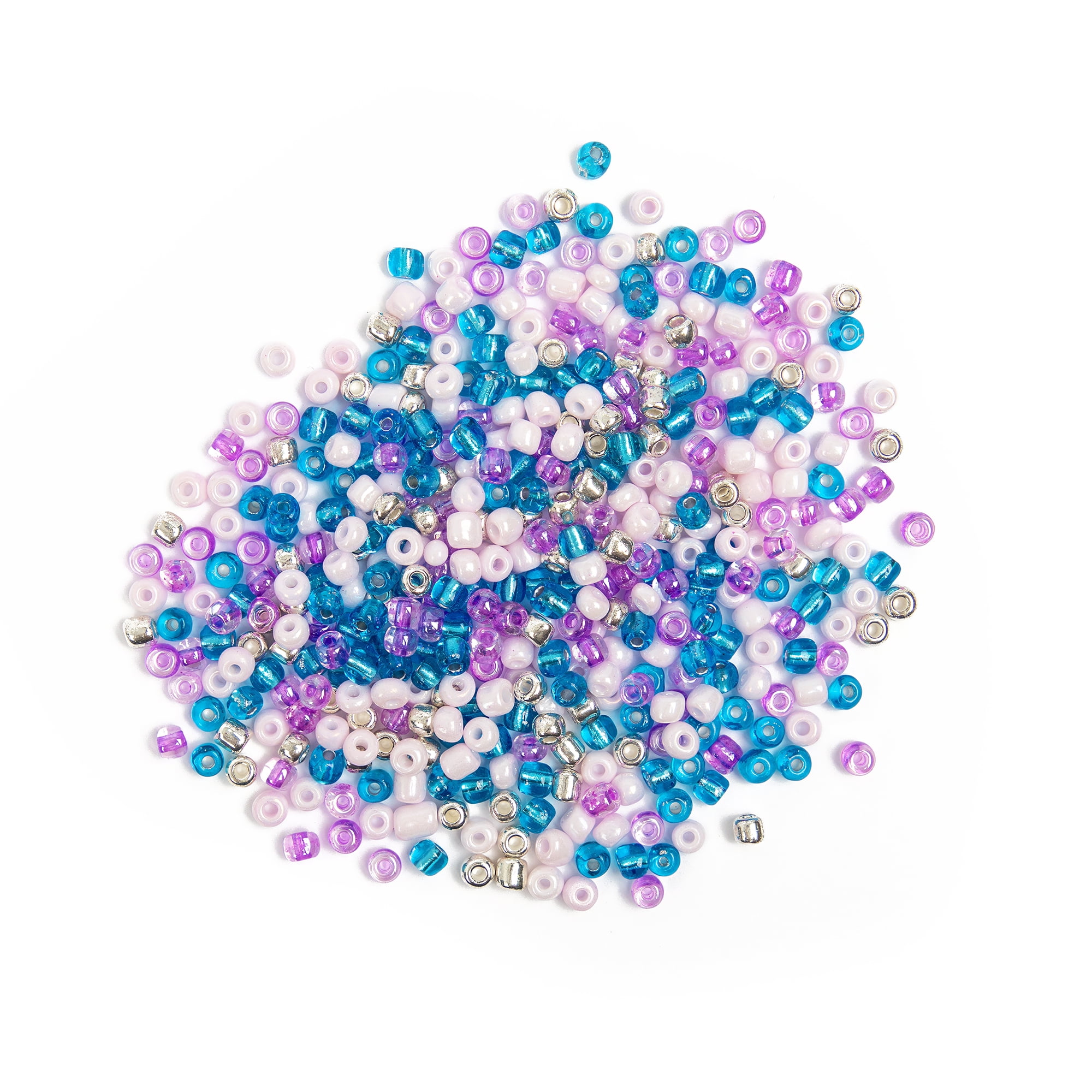 Cousin DIY E-Bead Purple & Aqua Mix for Crafting and Jewelry, 45g