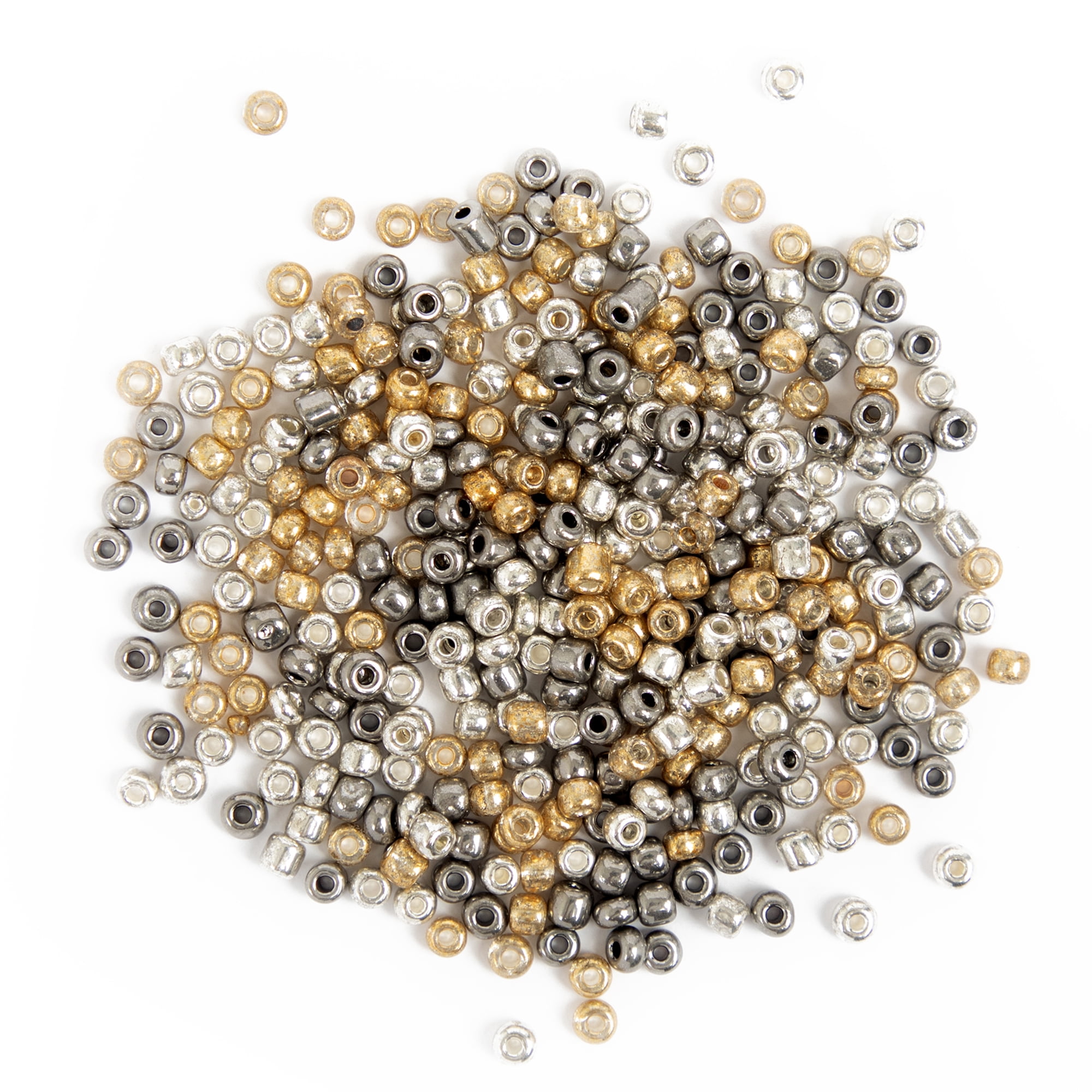 Cousin DIY E-Bead Mini Black Metal Mix Seed Beads for Jewelry Making and Crafts