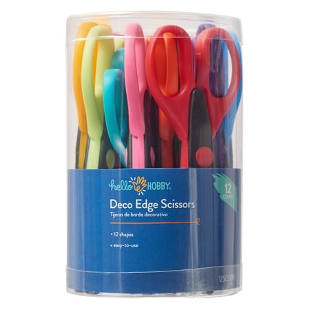 Hello Hobby 6.5" Decorative Edge Scissors, 12 Pieces