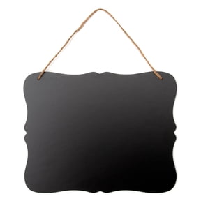 Hello Hobby 8"x10" Double Sided MDF Scrolled Rectangle Chalkboard Sign, Black MDF