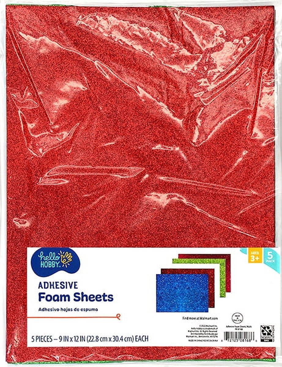 CleverDelights Red Foam Sheets - 8 x 12 - Adhesive Back