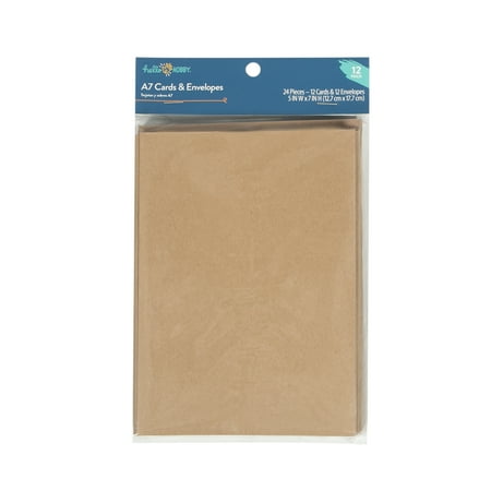 Hello Hobby A7 Blank All Occasion Greeting Cards, with Envelopes 5" x 7" (12 Count)