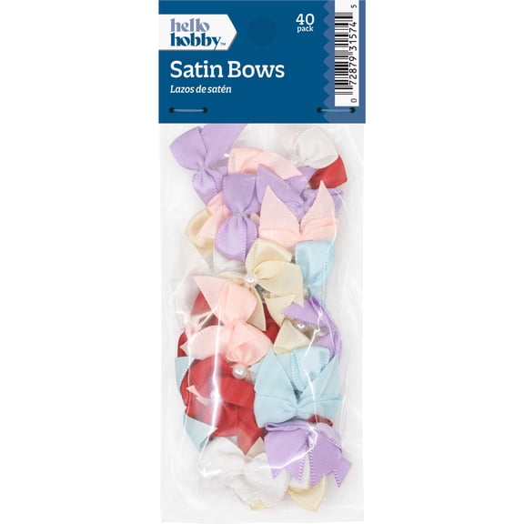 Hello Hobby Accessories Bows Satin, Multicolor, 40 piece