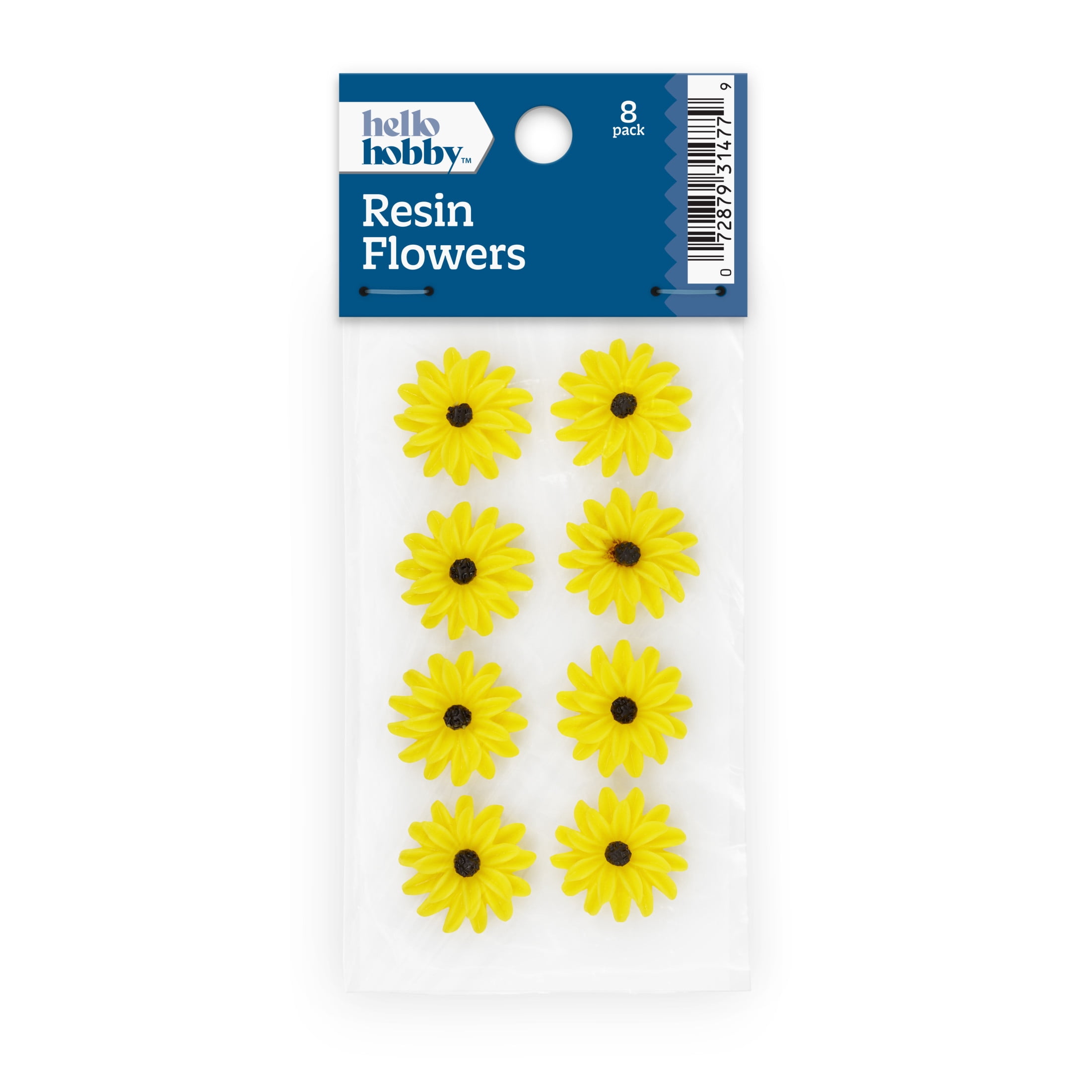 Hello Hobby Accessories Resin Sunflowers, 8 piece