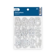 Hello Hobby Accessory Adhesive Gem Letters, Silver, 44 pieces