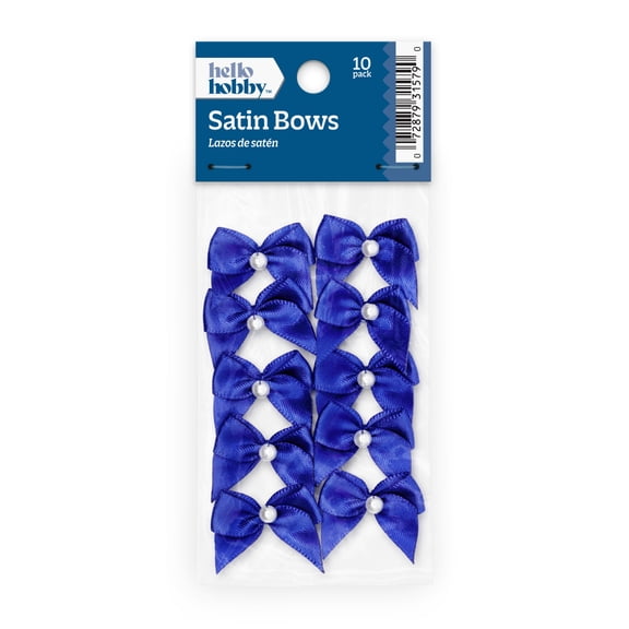 Hello Hobby Accessory Bows, Blue, 10 piece