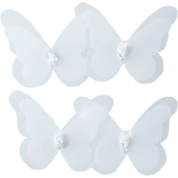 Hello Hobby Accessory Butterfly, White, 4 piece