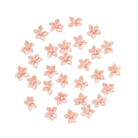 Hello Hobby Accessory Flowers with Pearl, Pink, 30 piece