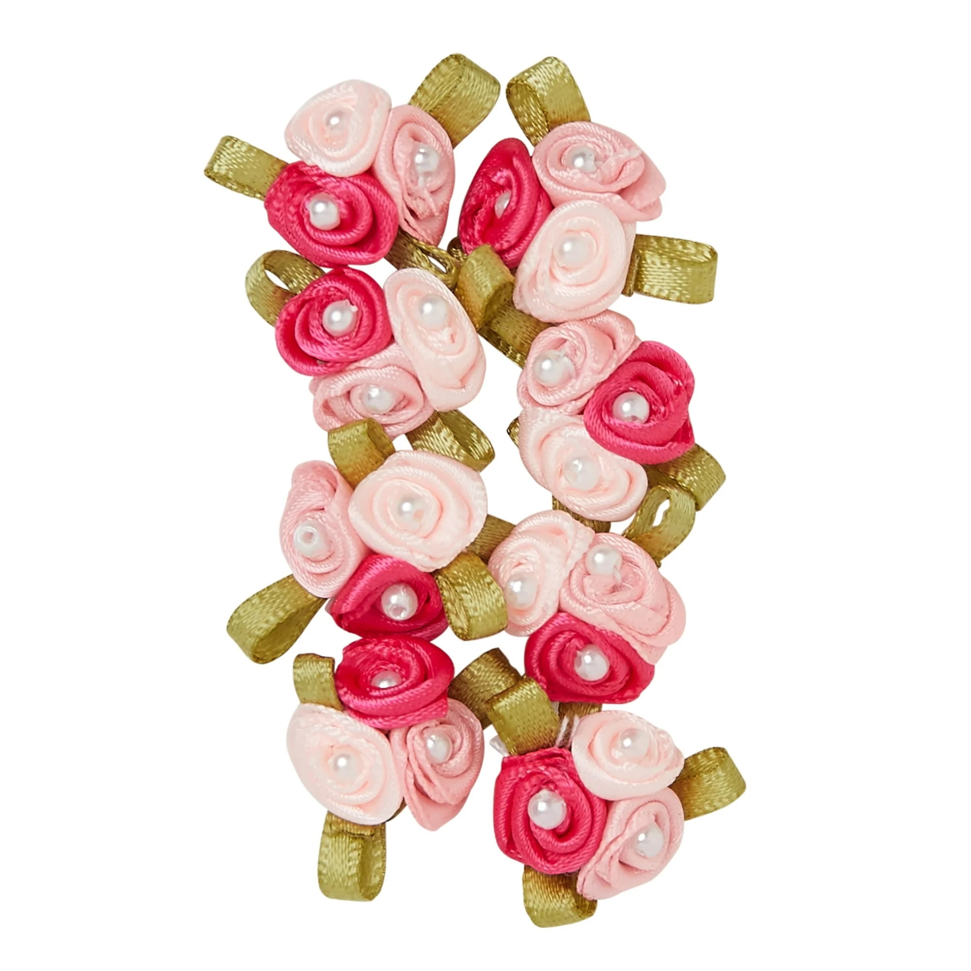 Hello Hobby Accessory Rose Cluster Flowers, Pink