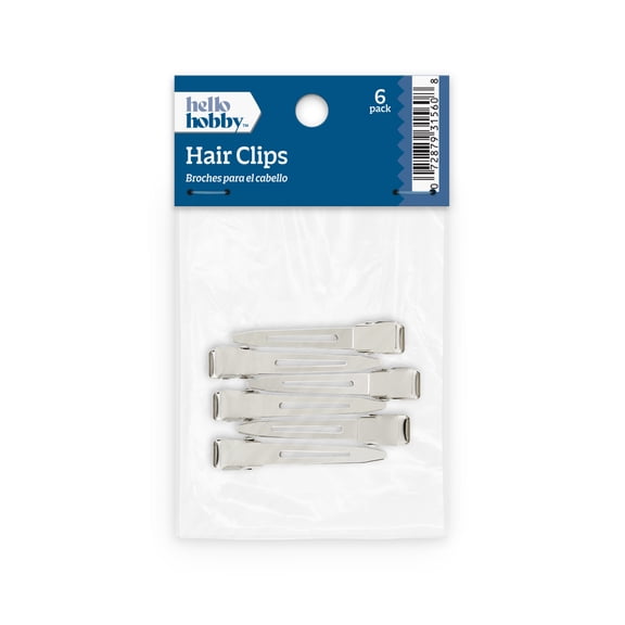 Hello Hobby Accessory Small Pointed Hair Clips, 6 pieces