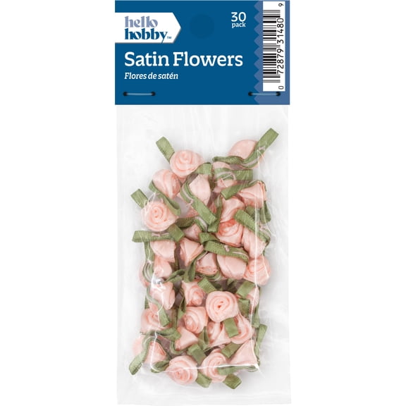 Hello Hobby Accessory Small Roses, Pink, 30 piece
