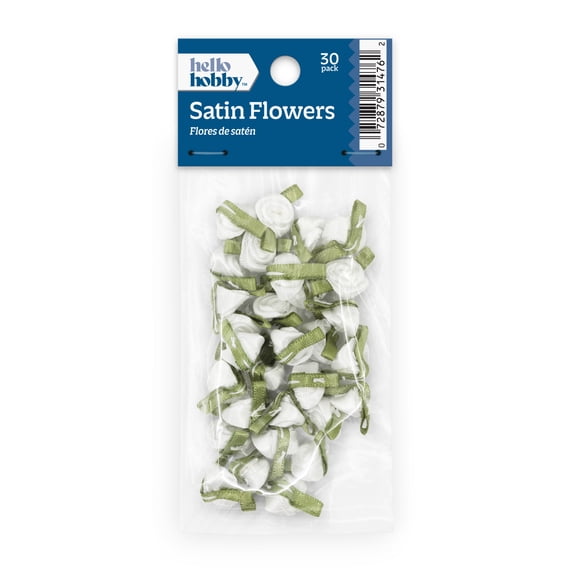 Hello Hobby Accessory Small Roses, White, 30 piece