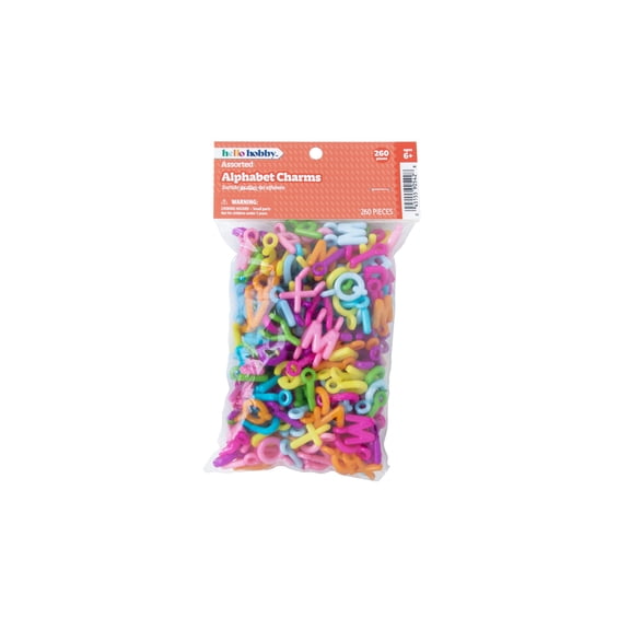 Hello Hobby Alphabet Charms, 260 Plastic Pieces