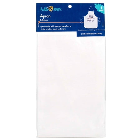 Hello Hobby Apron, White