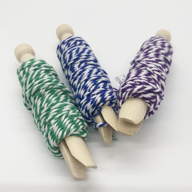 Hello Hobby Baker Twine Material, Green/Blue/Purple, Features 3 Pack