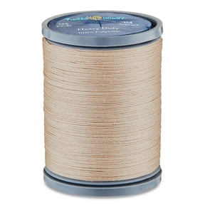 Hello Hobby Beige 100% Polyester Heavy Duty Thread, 125 Yards