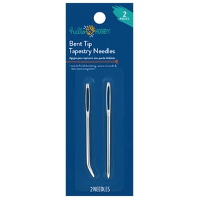 Hello Hobby Bent Tip Tapestry Steel Hand-Sewing Needles, 2.75", 2 Pieces