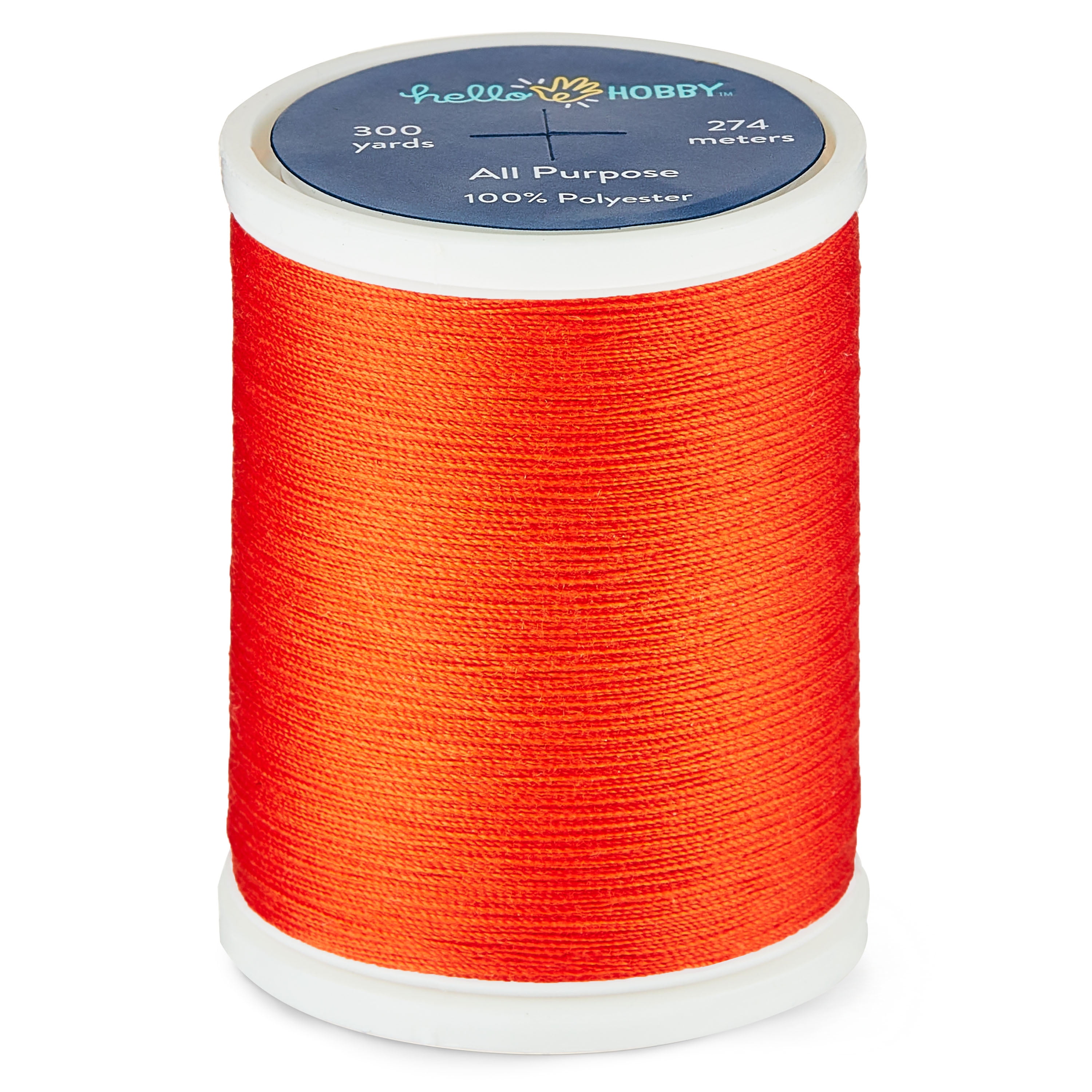 Hello Hobby Bitter Orange 100% Polyester All Purpose Thread, 300 Yards