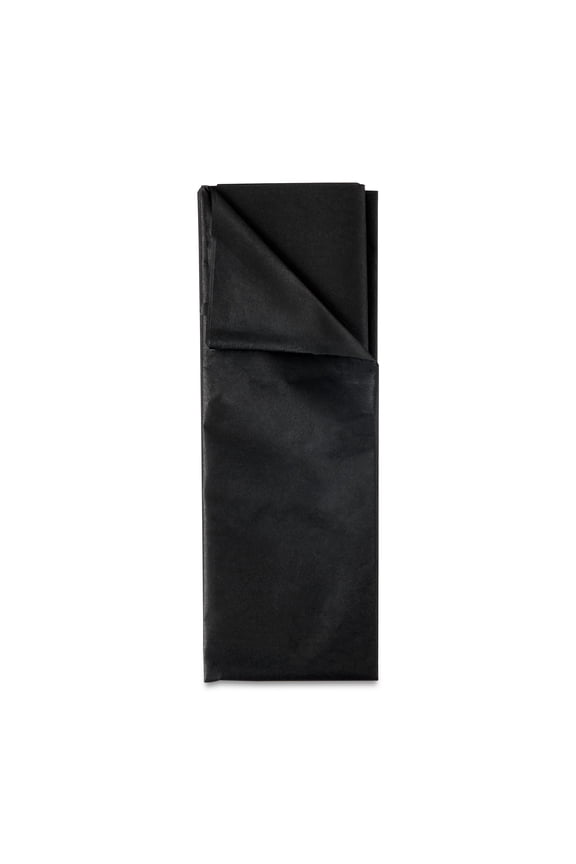 Black Tissue Paper, 20" x 20", 8 Sheets