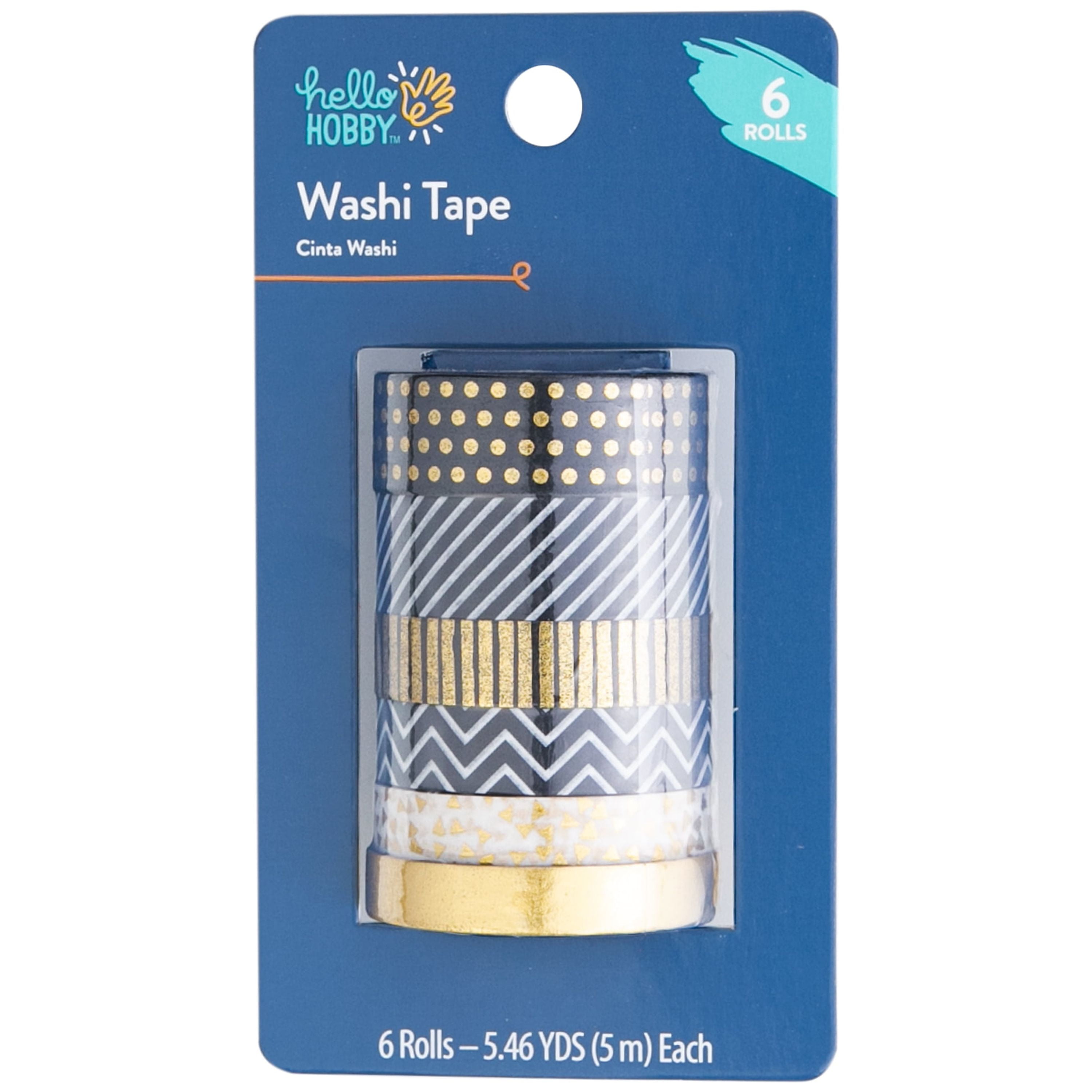Hello Hobby Black and Gold Washi Tape Walmart