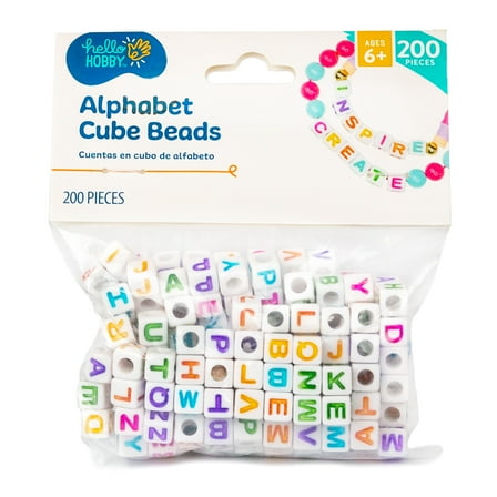 Hello Hobby Bright Alphabet Cube Beads, Boys and Girls, Child, Ages 6+