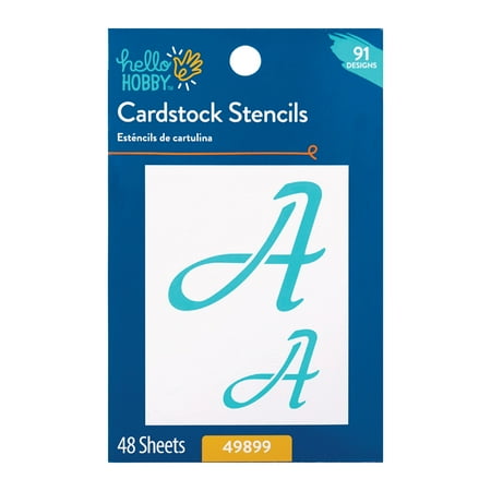 Hello Hobby Cardstock Stencil Set, 3.5" x 4.5", 48 Piece, Flourish