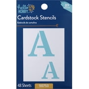 Hello Hobby Cardstock Stencil Set, 3.5" x 4.5", 48 Piece, Monogram