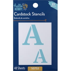 Hello Hobby Cardstock Stencil Set, 3.5" x 4.5", 48 Piece, Monogram