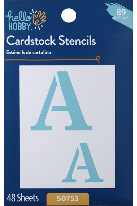 Cardstock Stencil Set, 3.5" x 4.5", 48 Piece, Monogram