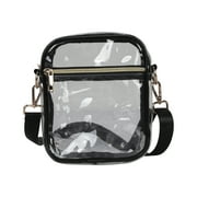 Hello Hobby Cell Phone Handbag, Customizable Transparent Purse for Stadiums, Concerts, and Everyday Use, Black